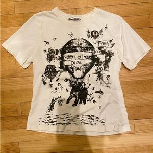 Christian Dior off white tshirt Small